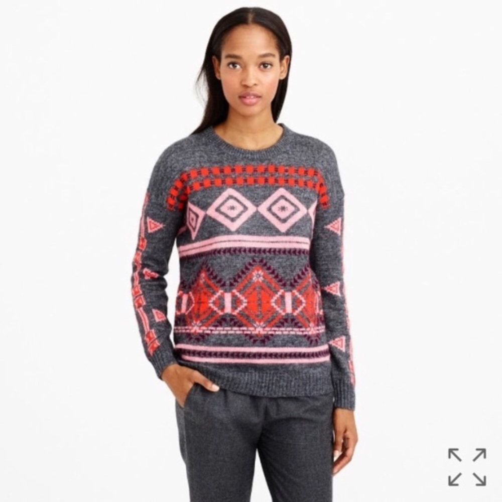 J. Crew Abstract Patterned Sweater